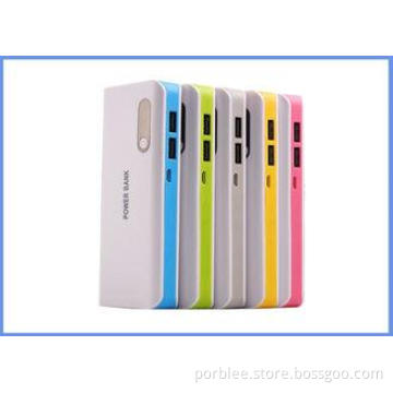 Two USB Mobile Power Bank Charger 12000mah Lithium Battery